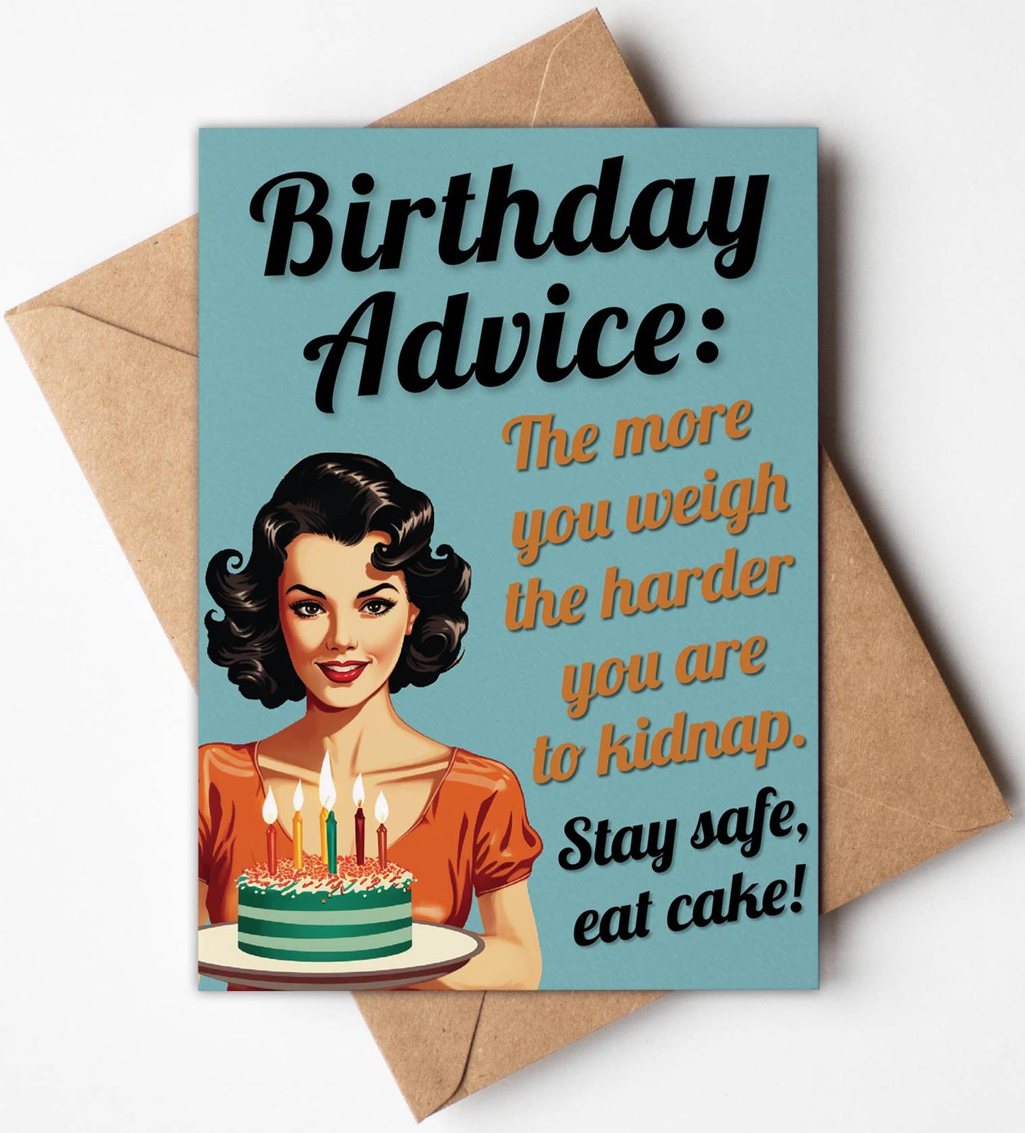 Stay Safe, Eat Cake Birthday Card
