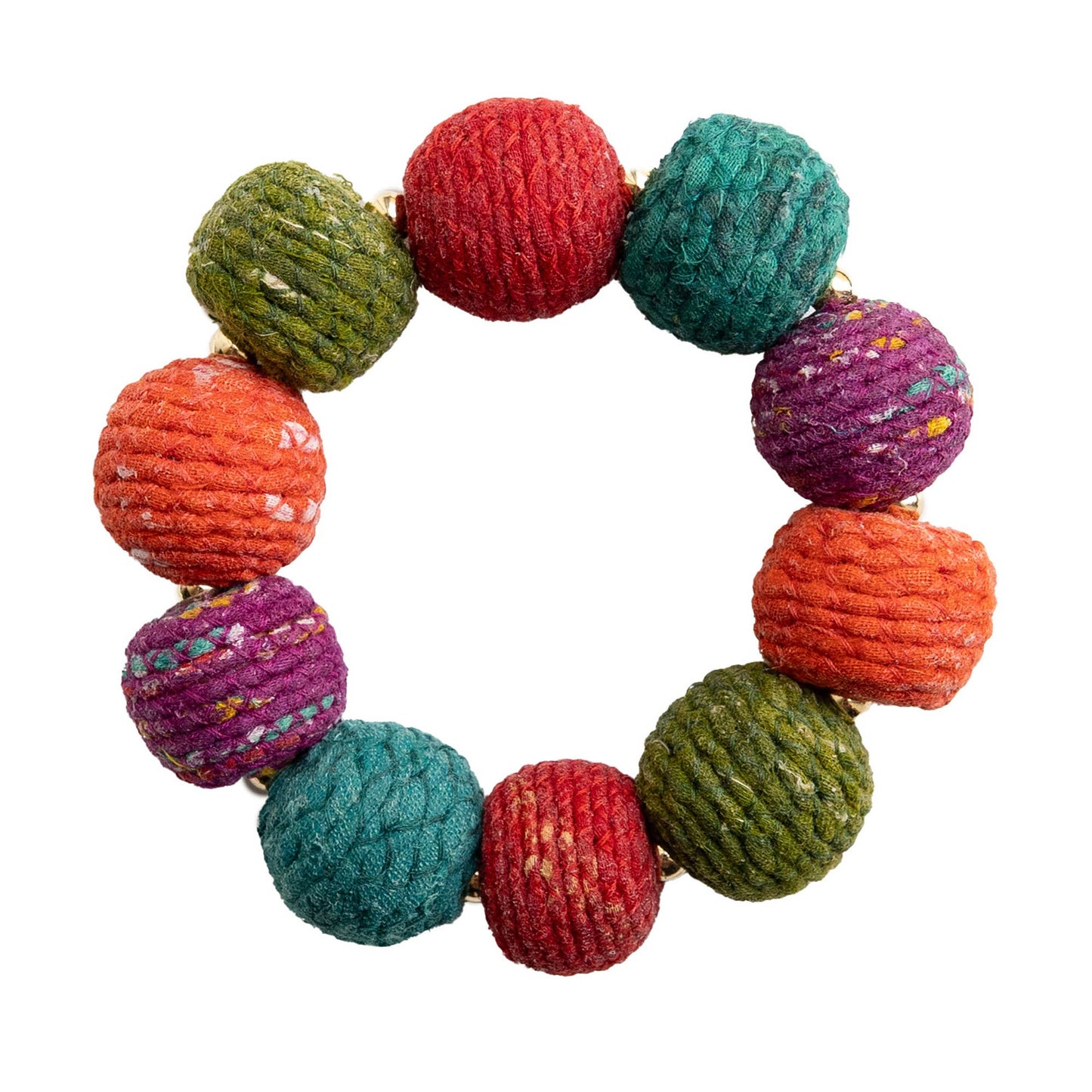 Threaded Kantha Harvest Bracelet