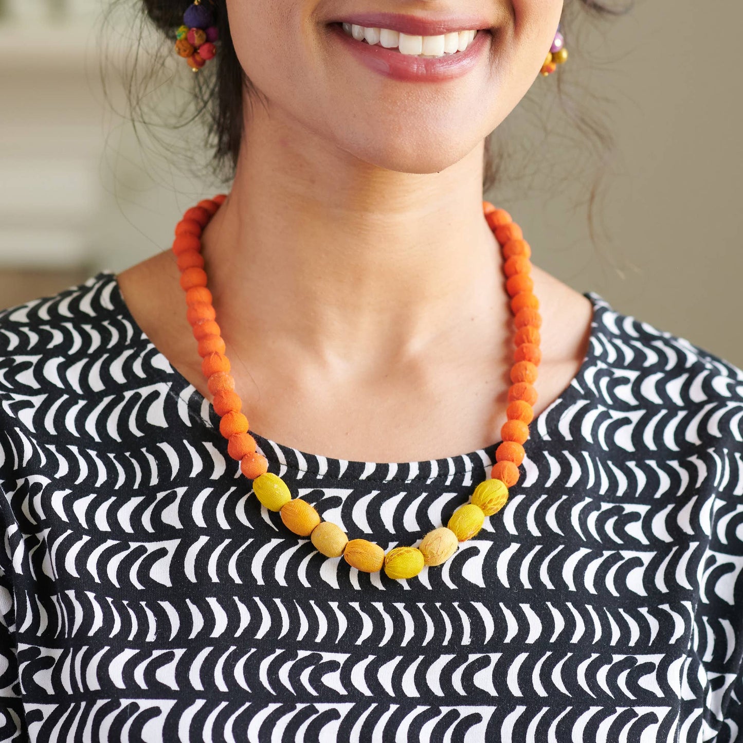Kantha Couplet Necklace