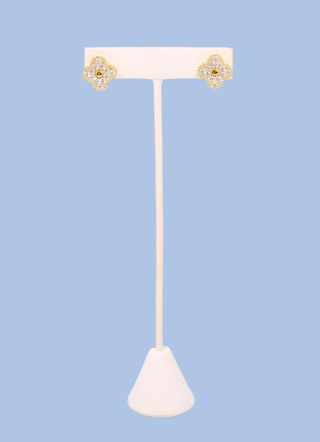 Edner CZ Clover Earrings