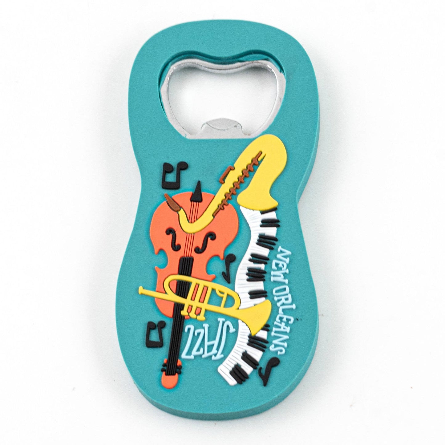 NOLA Jazz Magnetic Rubber Bottle Opener