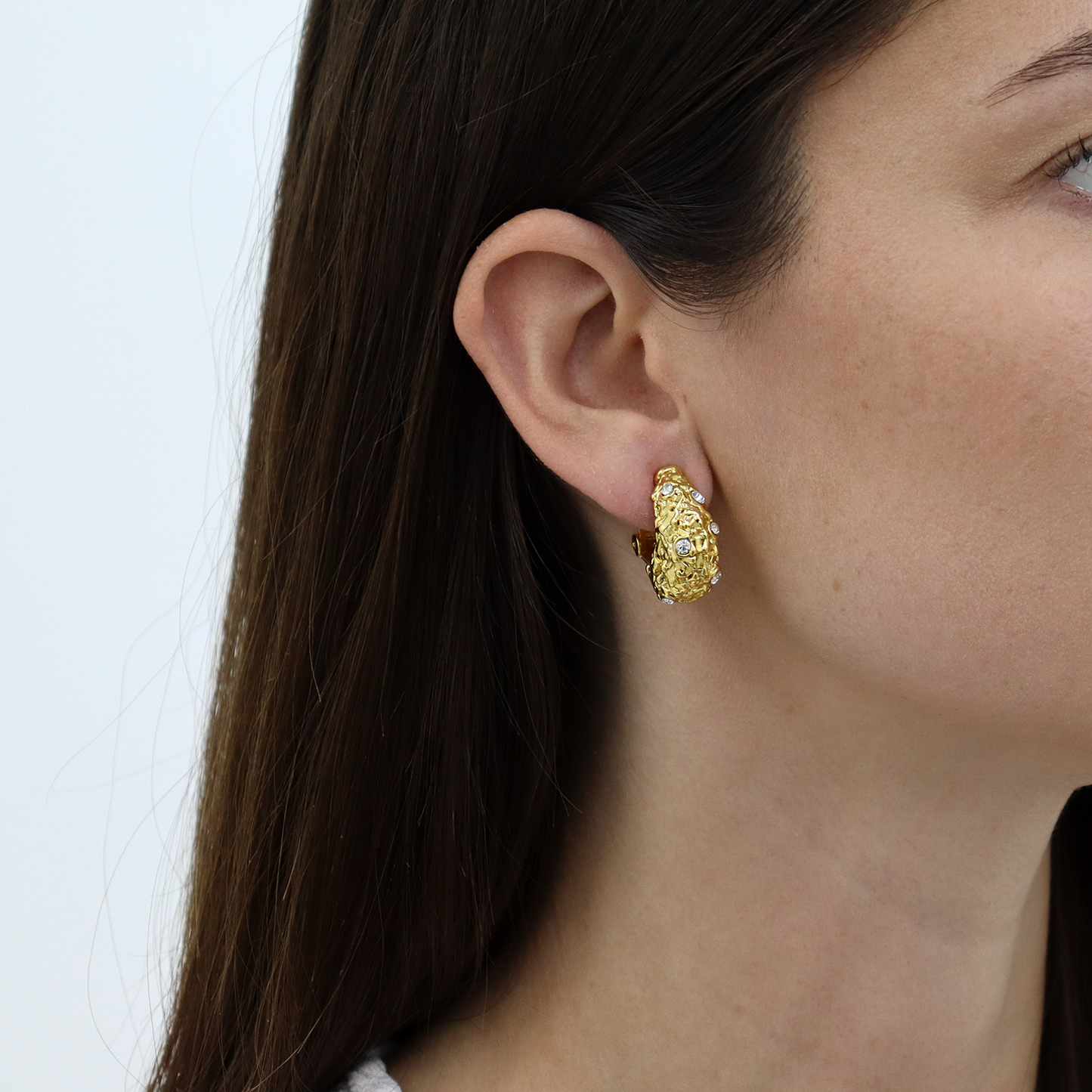 Crystal Nest Clip-On Earrings