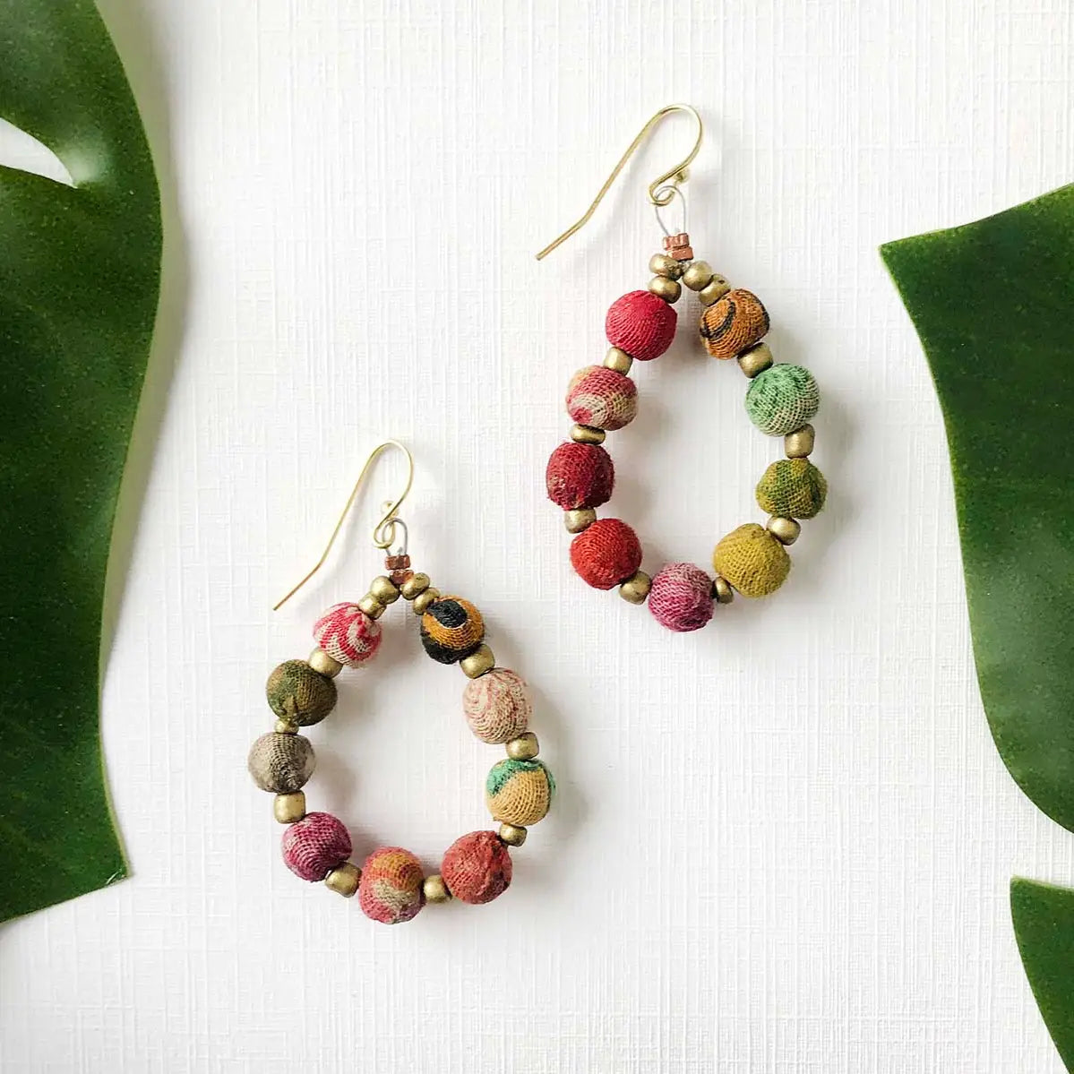 Beaded Teardrop Earrings
