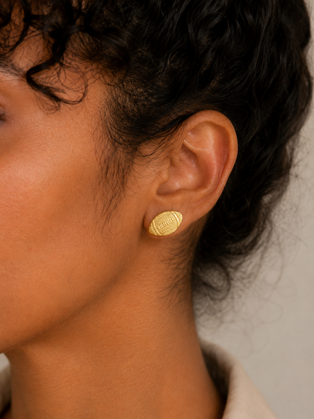 Football Post Earrings