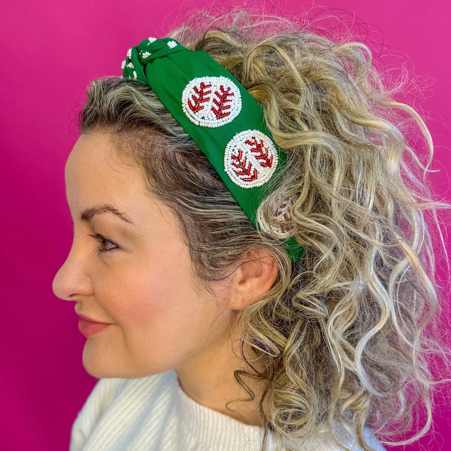 Beaded Baseball Headband