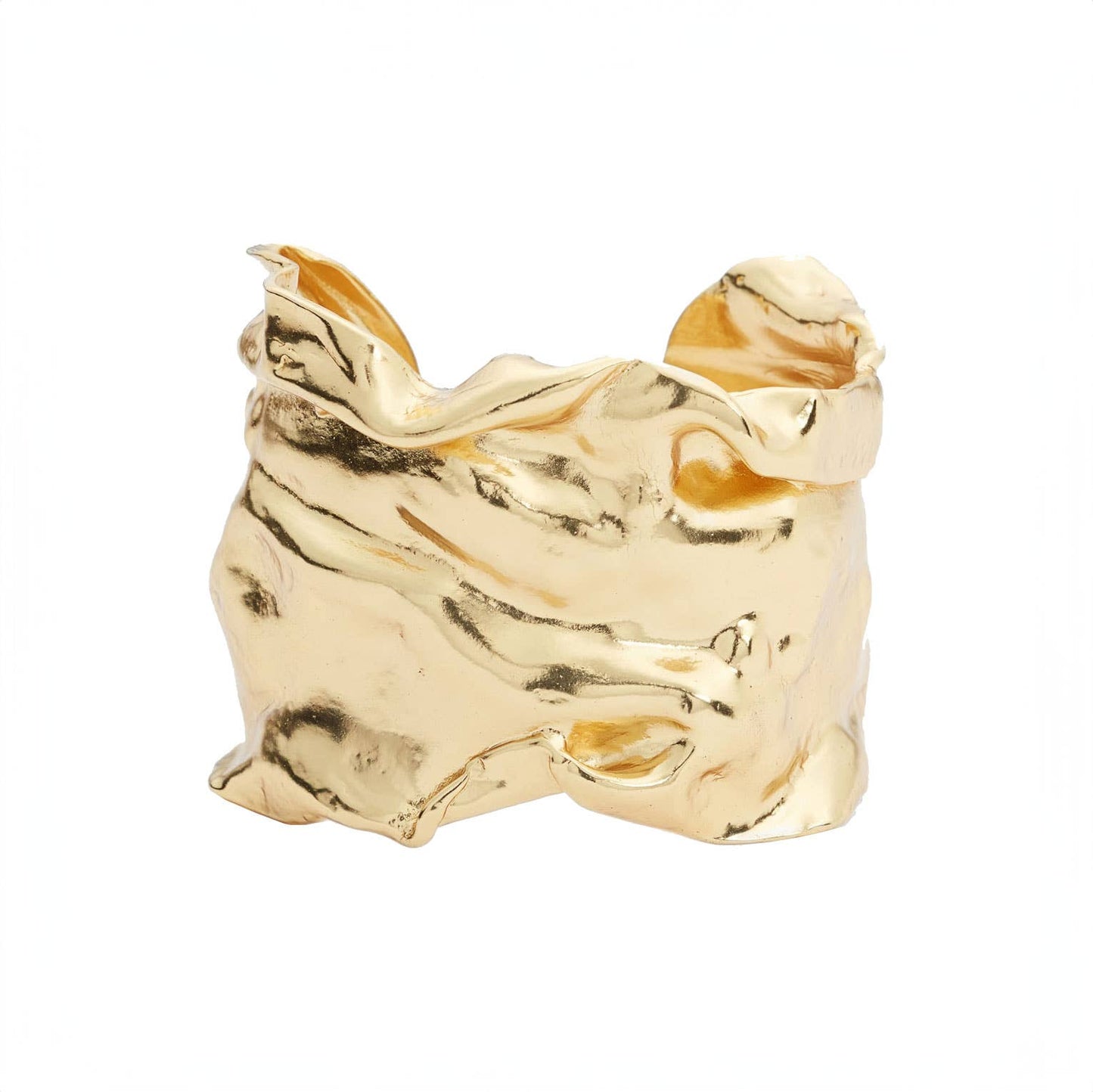 Crumpled Foil Cuff Bracelet