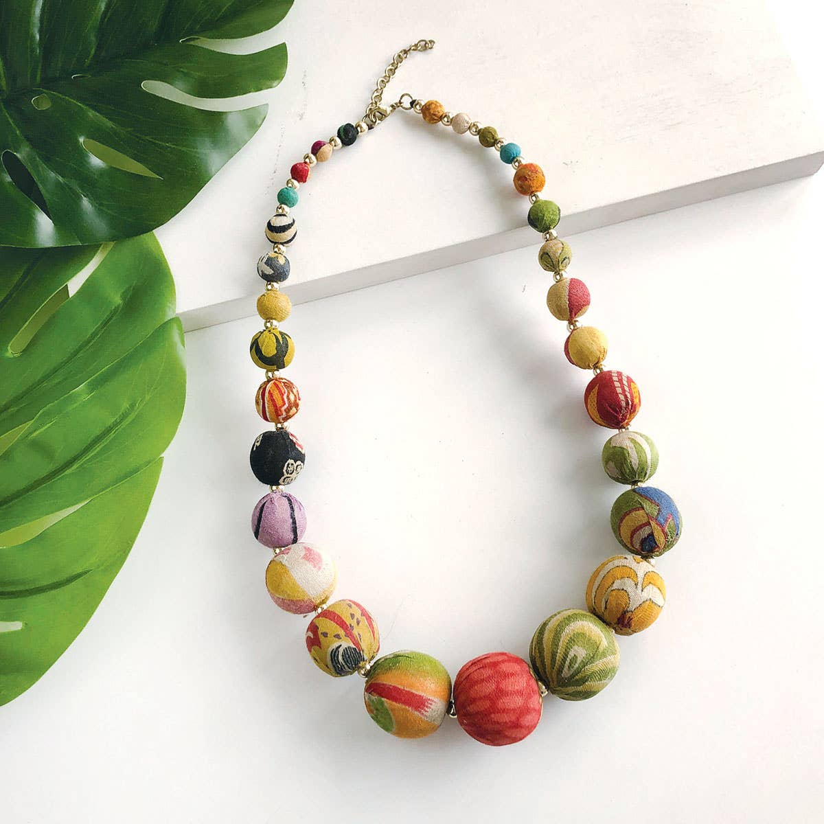 Graduated Bead Statement Necklace