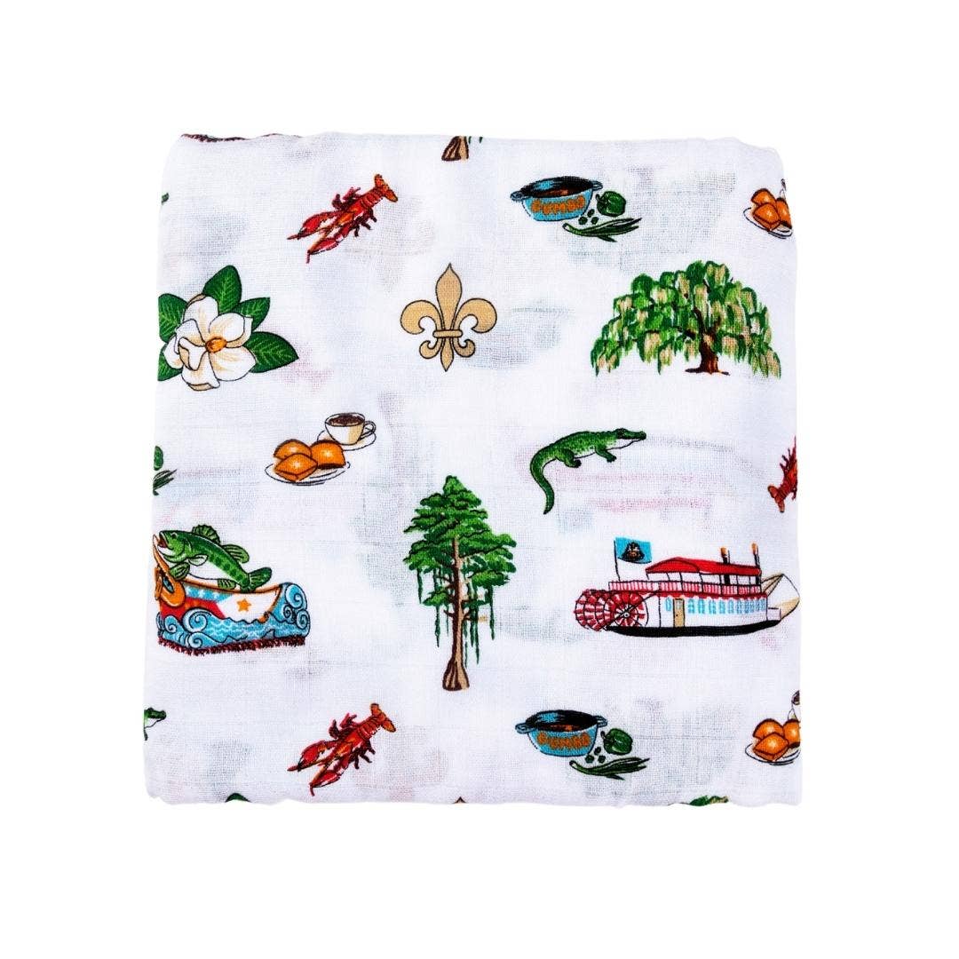Louisiana Unisex Baby Swaddle Blanket