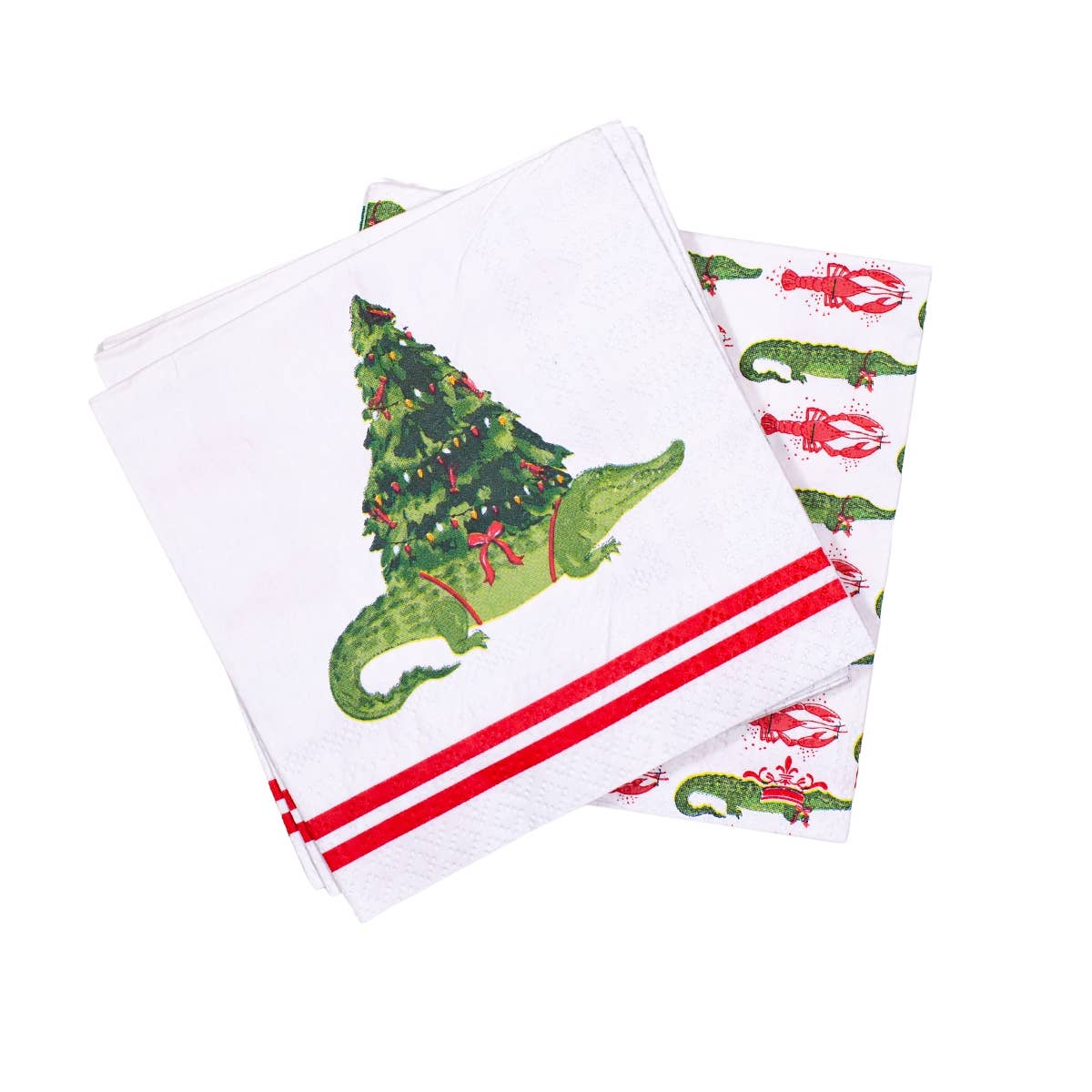 Gator Christmas Tree Cocktail Napkins