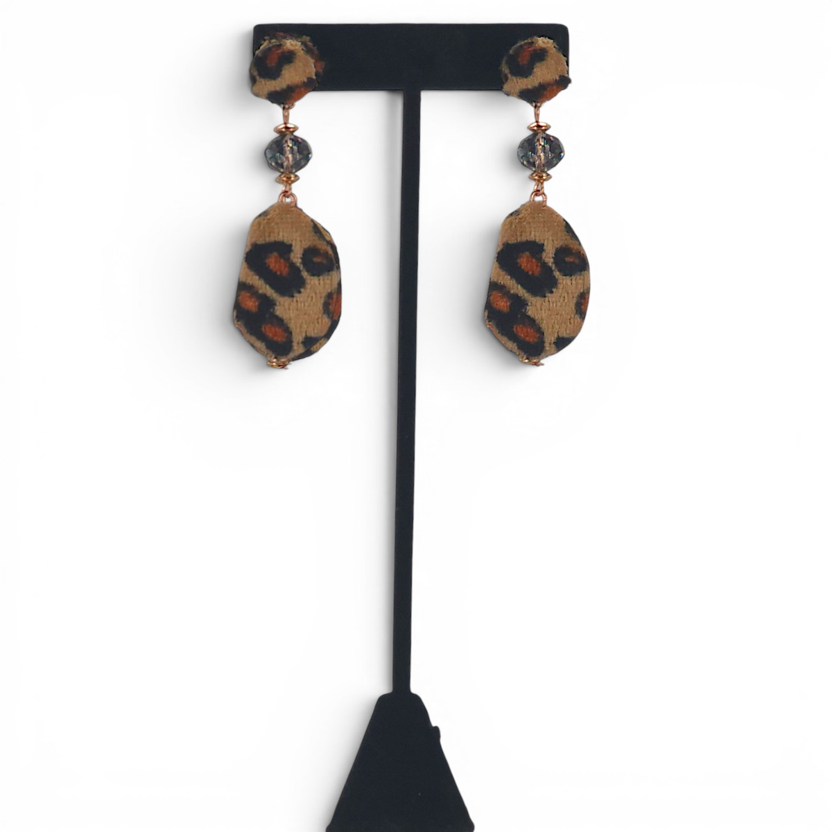 Animal Print Beaded Earrings