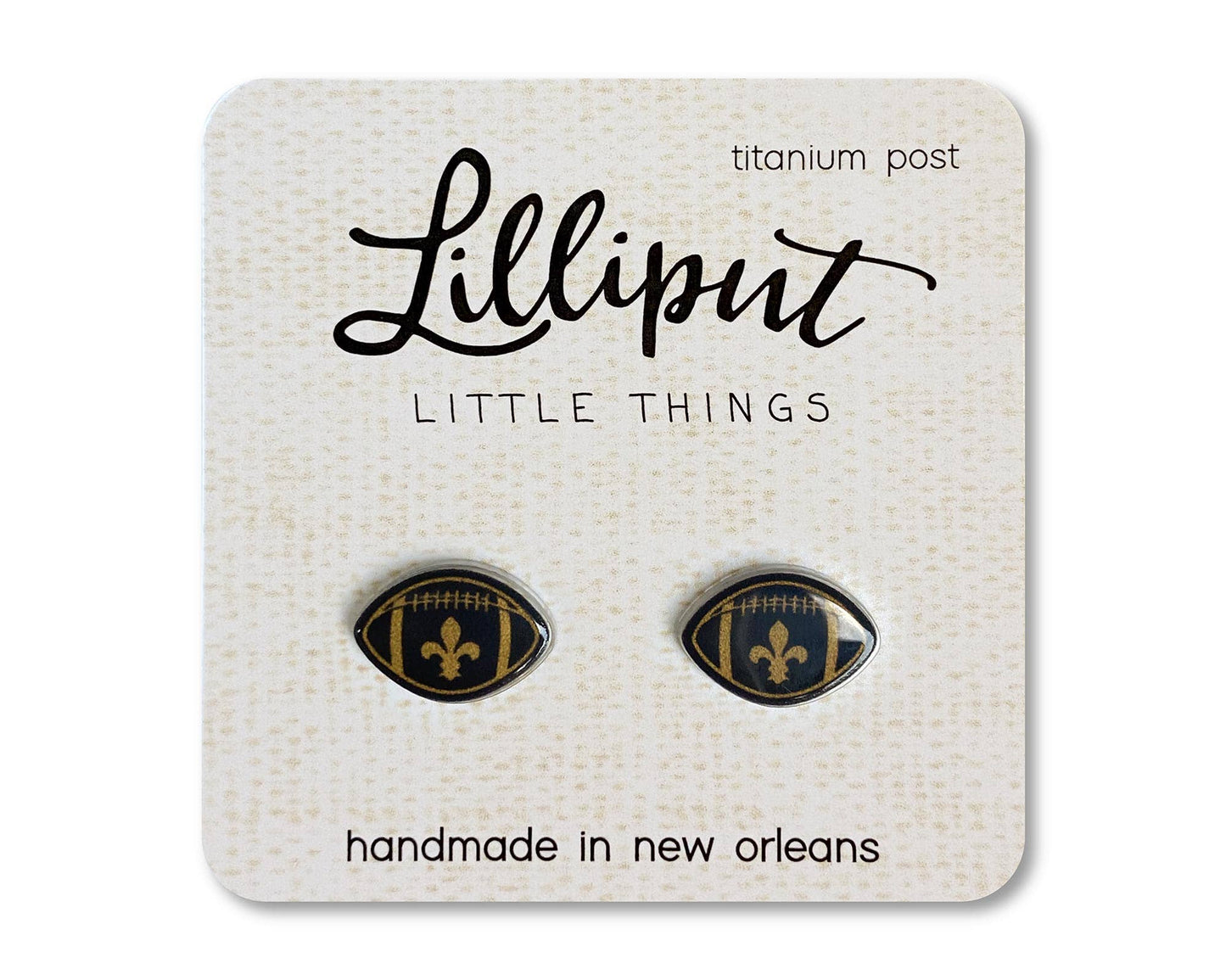Fleur Football Earrings