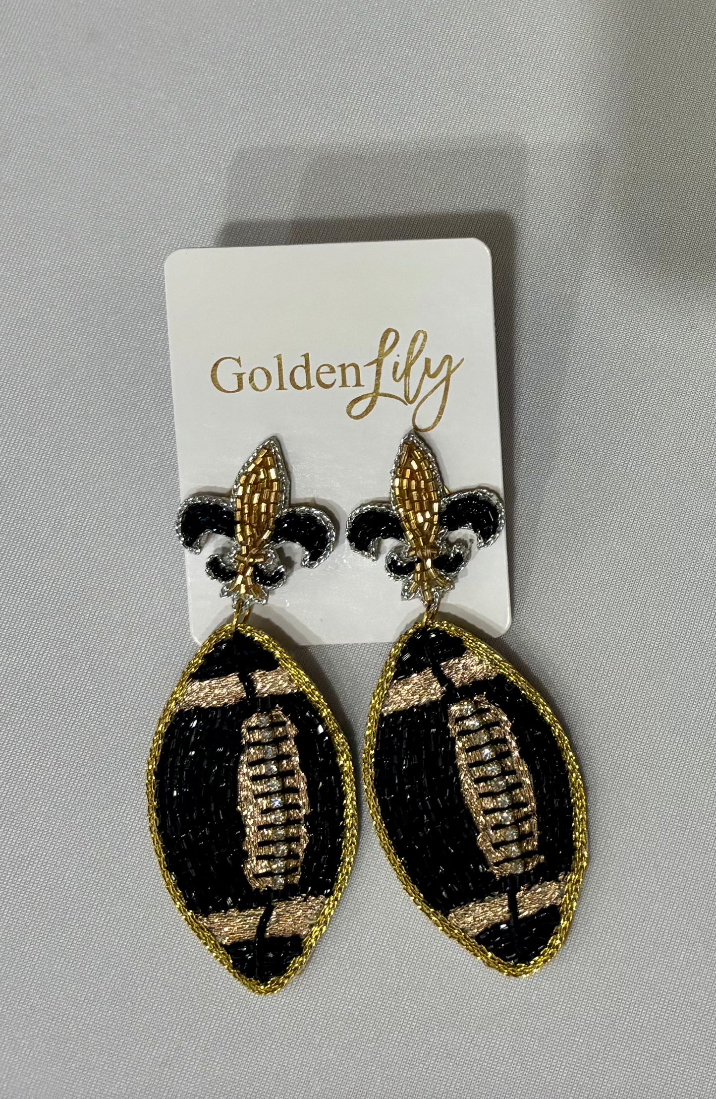 Football Dangle Earrings
