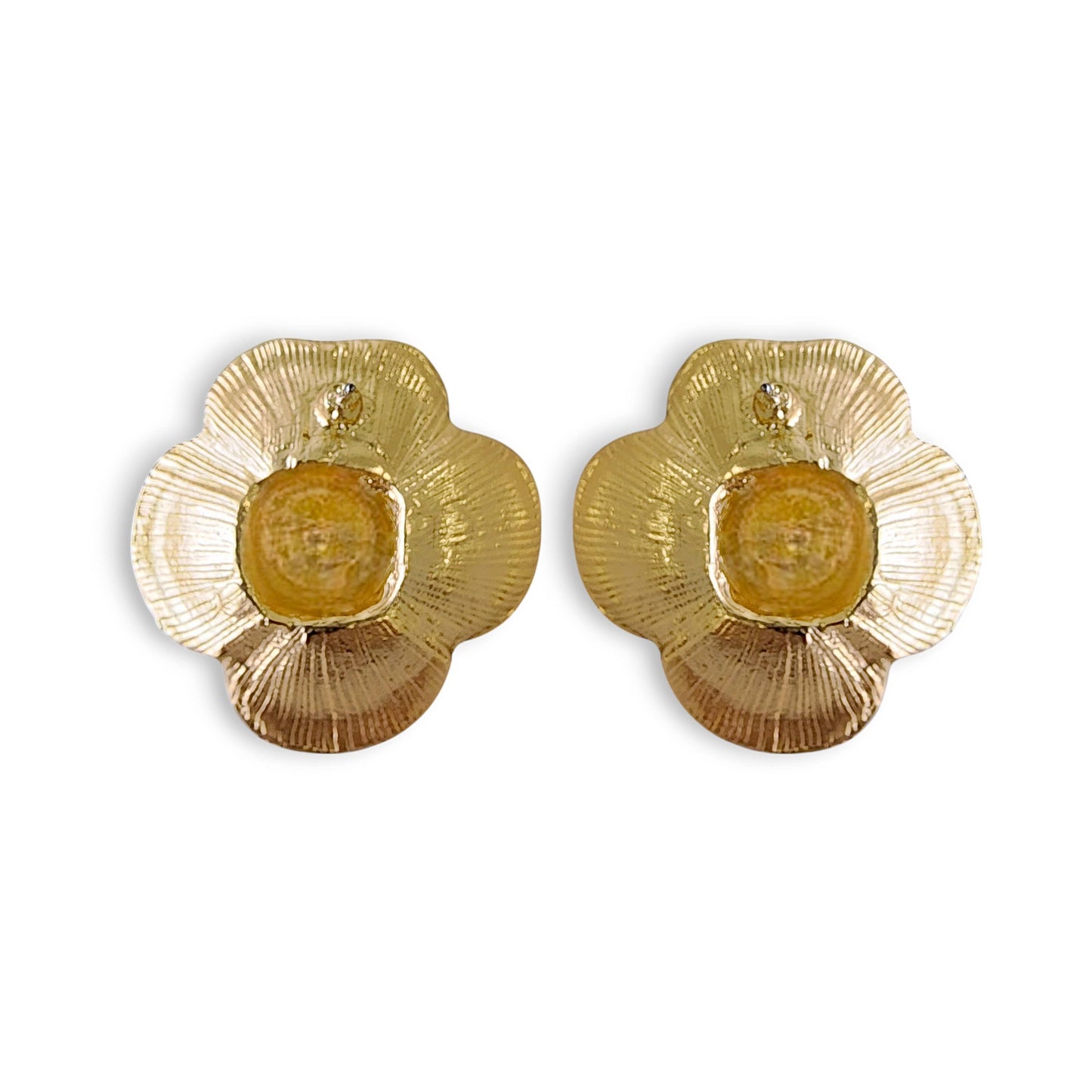Black Flower Earrings