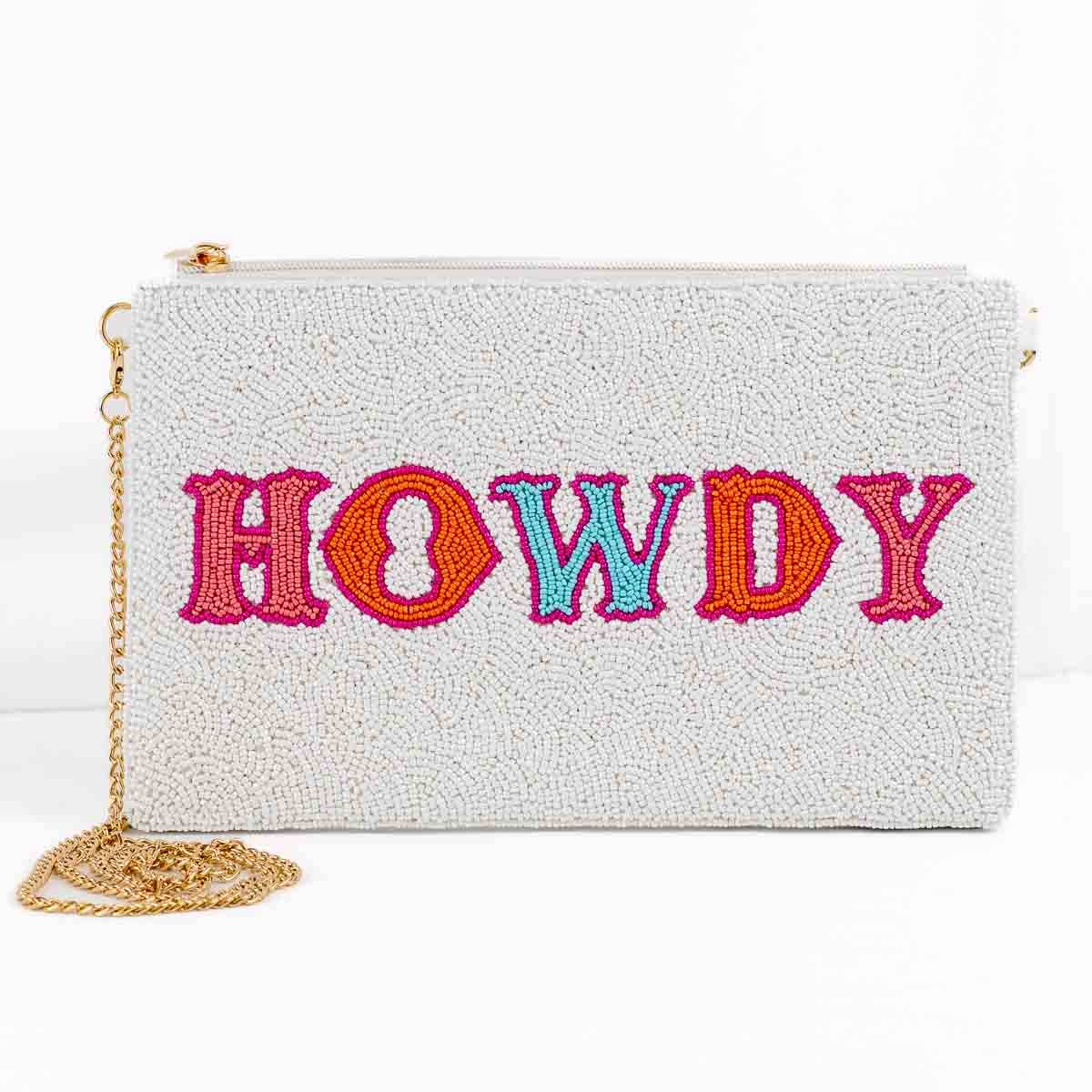 “Howdy” Beaded Crossbody