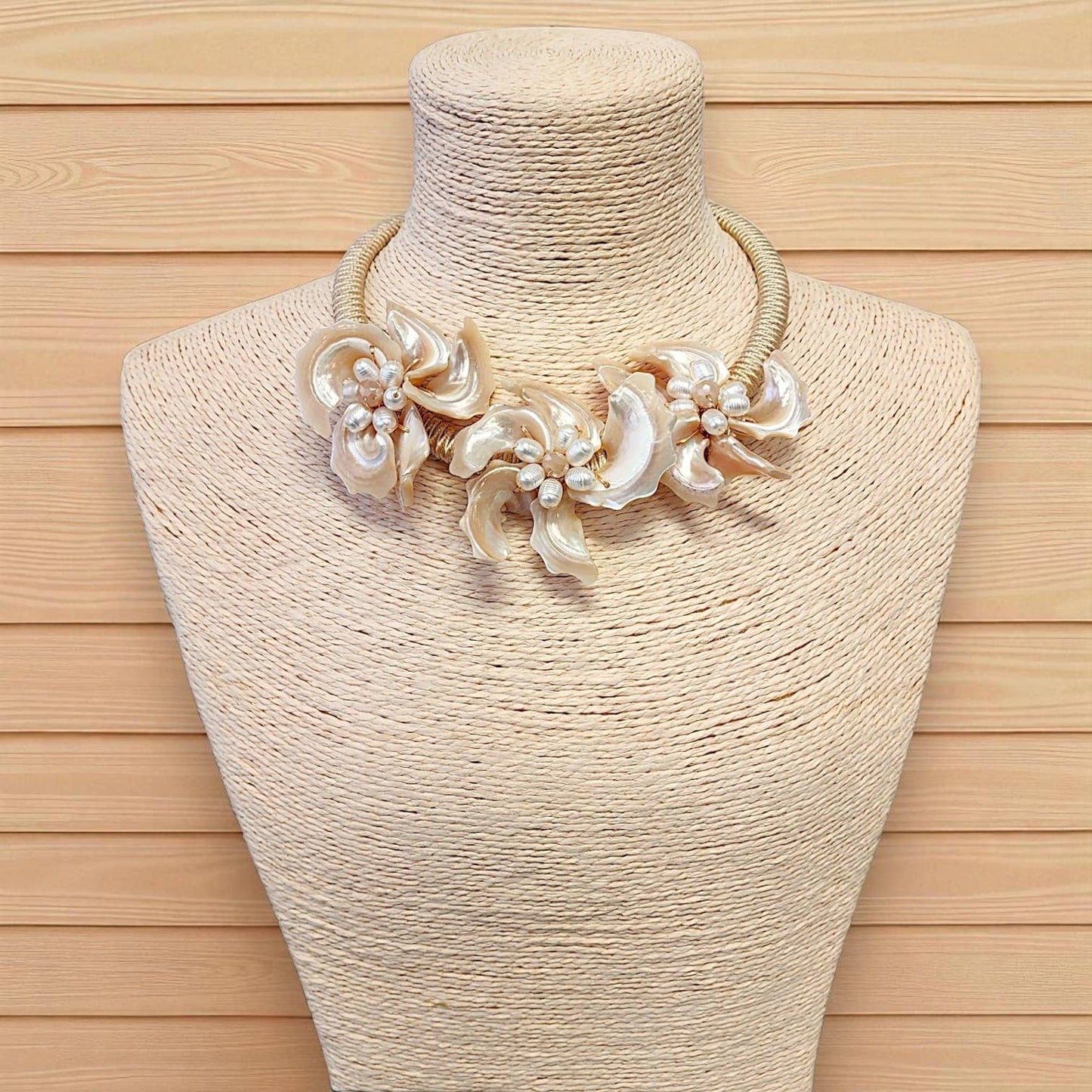 Coastal Shell Pearl Necklace