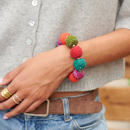 Threaded Kantha Harvest Bracelet