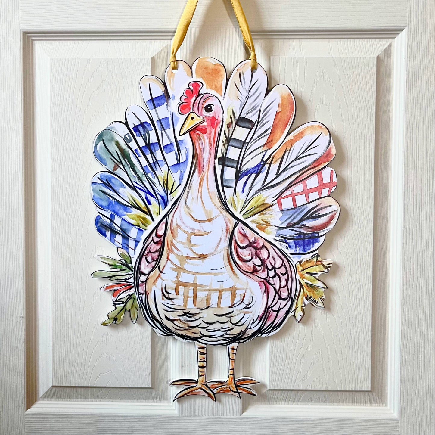 Patchwork Turkey Door Hanger