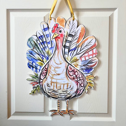 Patchwork Turkey Door Hanger