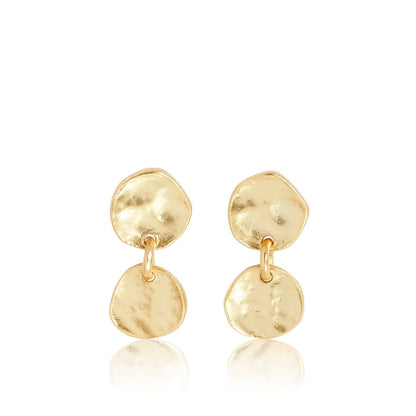 Medallion Disc Drop Earrings