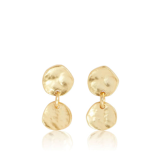 Medallion Disc Drop Earrings
