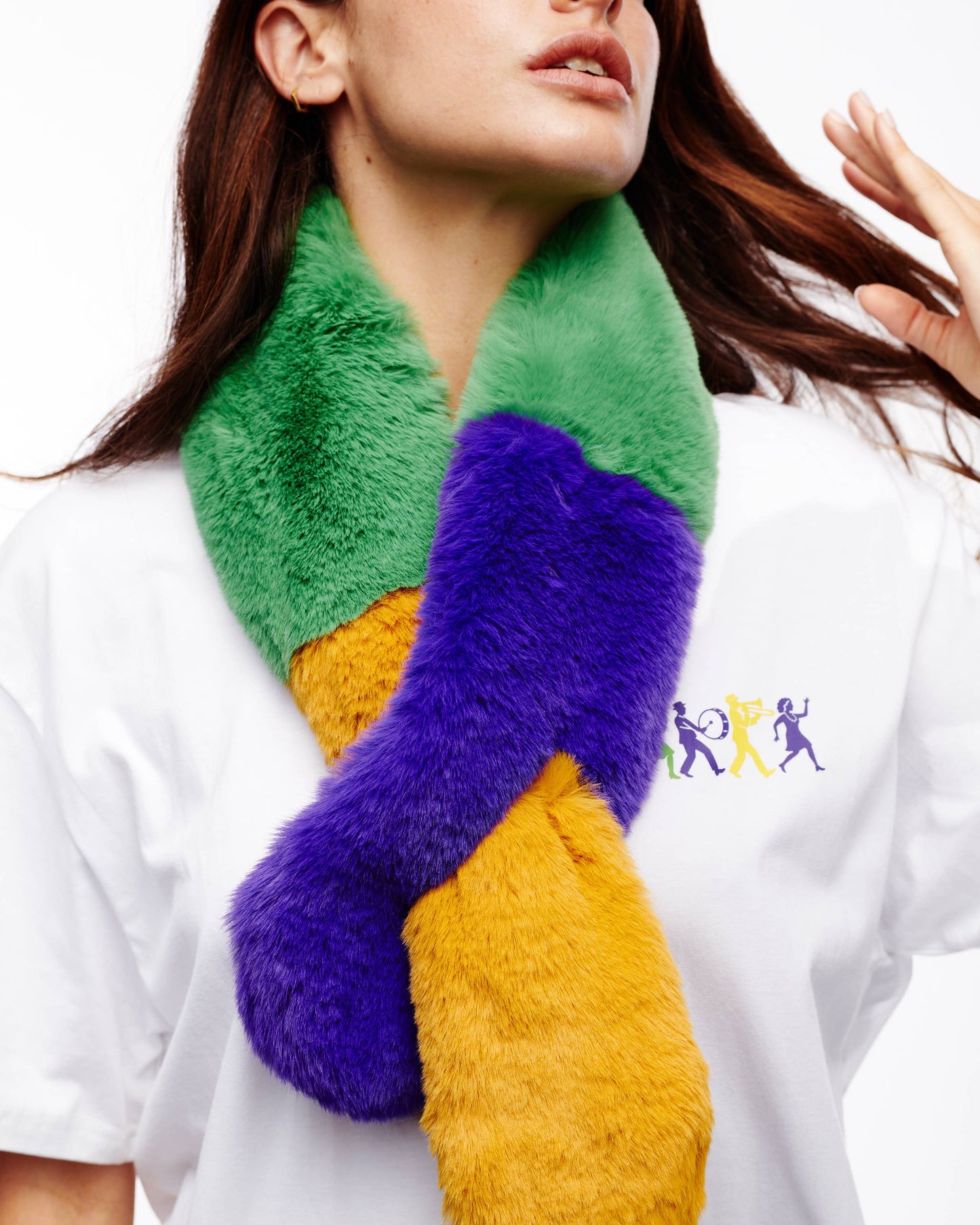 Mardi Gras Fur Scarf 
