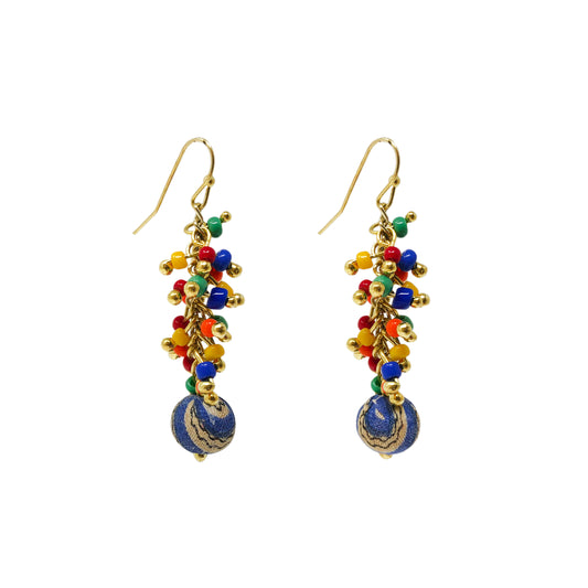 Confetti Kantha Cluster Earrings