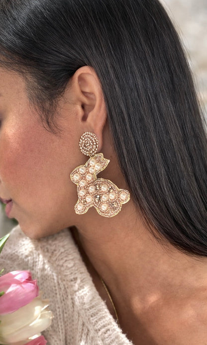 Pearl Bunny Earrings