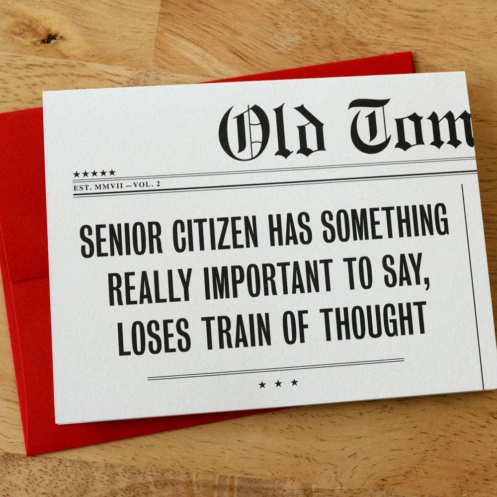 Senior Citizen Birthday Greeting Card