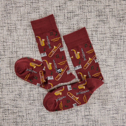 Jazz Maroon Socks