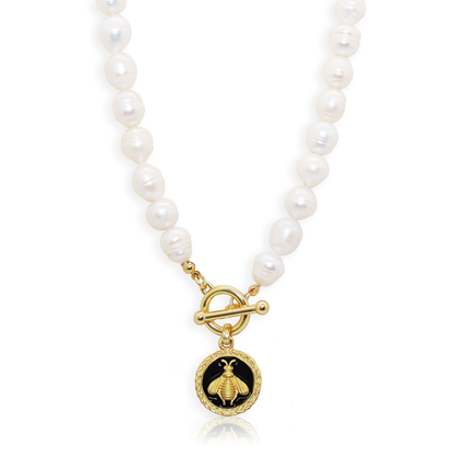Bee Pearl Necklace