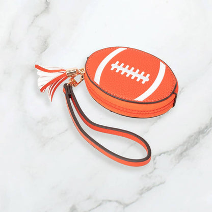 Football Wristlet Coin Purse