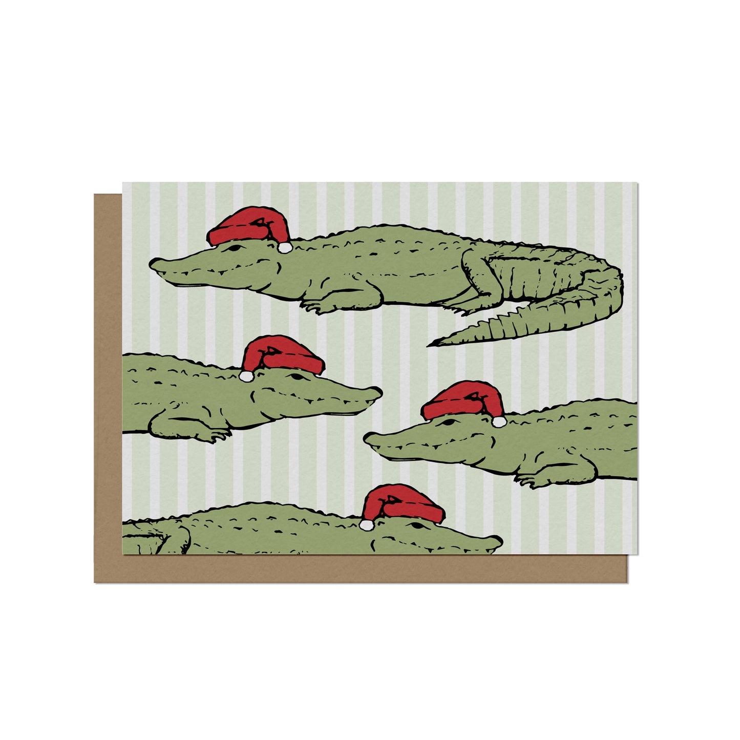 Christmas Gators Blank Card