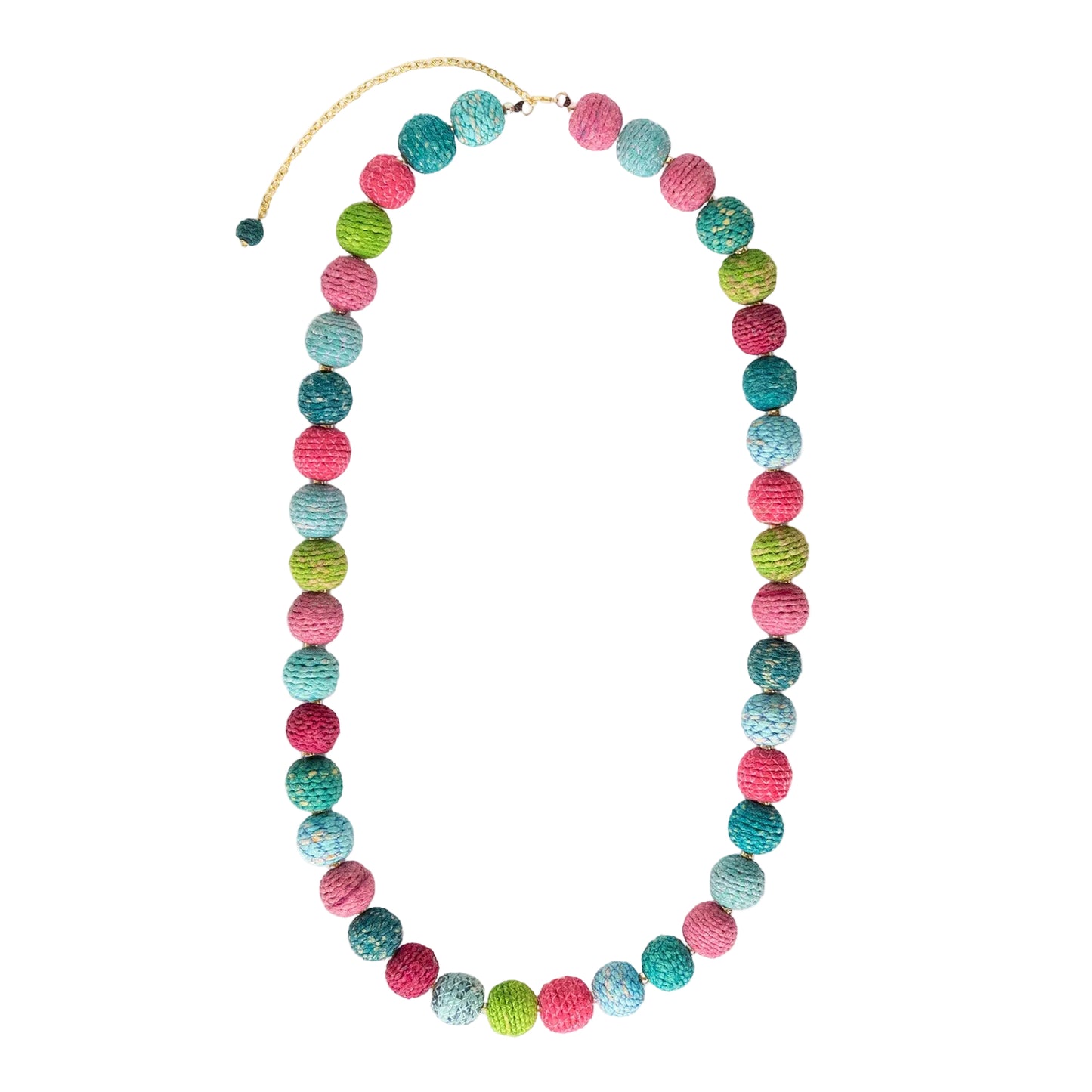 Threaded Kantha Bloom Necklace