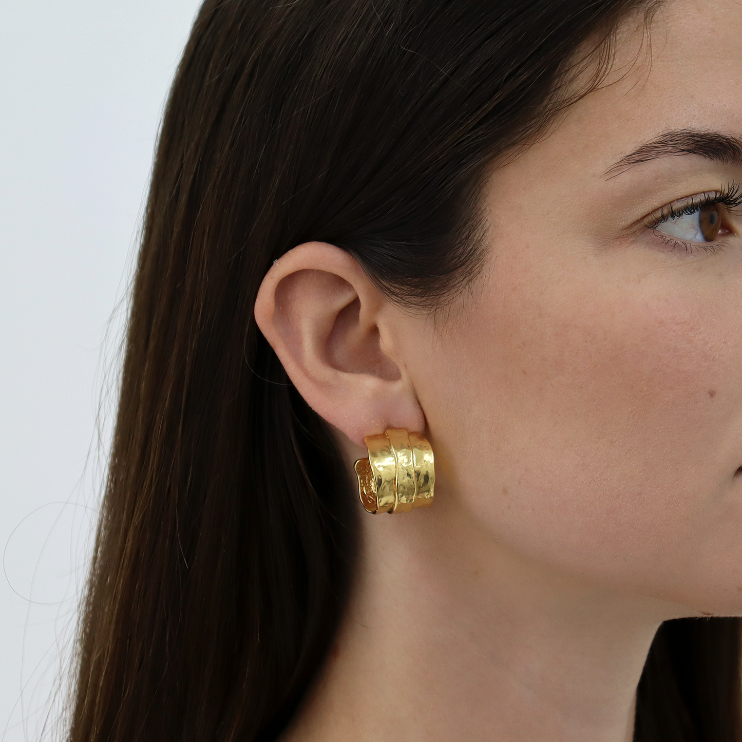 Parchment Texture Hoop Earrings