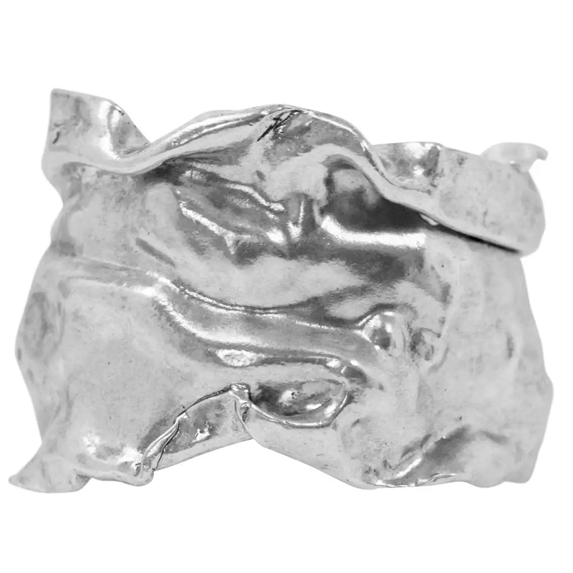 Crumpled Foil Cuff Bracelet