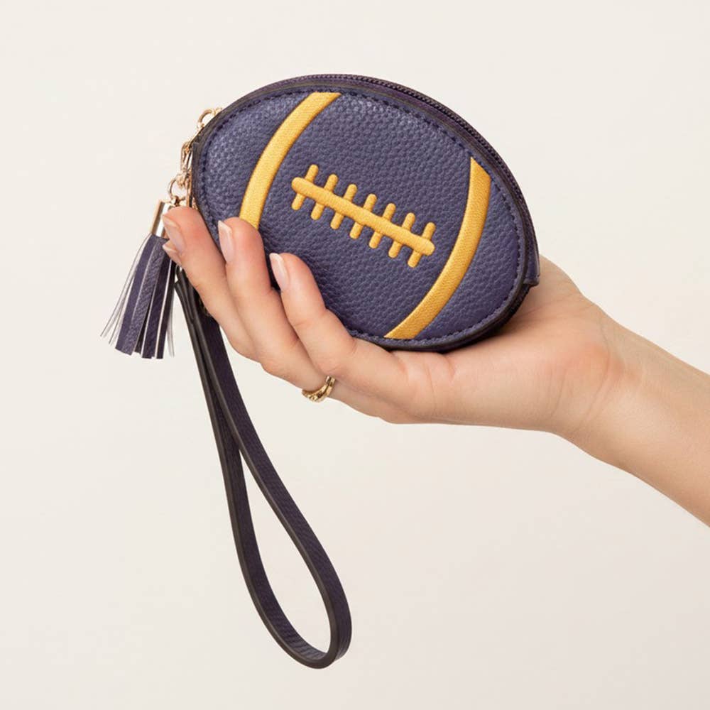 Football Wristlet Coin Purse