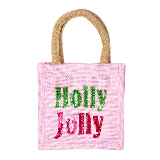 Holly Jolly Sequin Petite Tote Bag