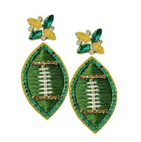 Football Dangle Earrings