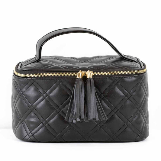 Black Brighton Quilted Train Case
