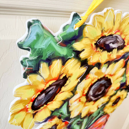 Sunflower Fall Bouquet Door Hanger