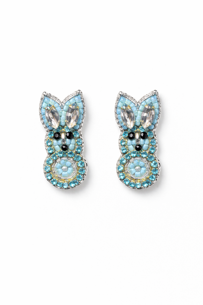 Blue Peep Stud Earrings