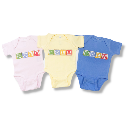 NOLA Blocks Onesie
