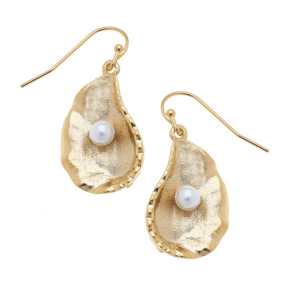 Oyster and Pearl Earrings