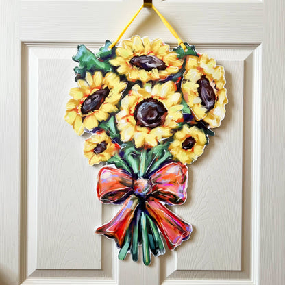 Sunflower Fall Bouquet Door Hanger