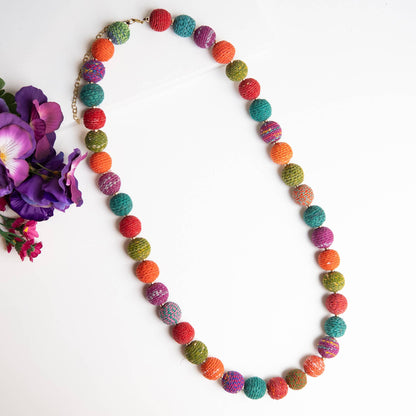 Threaded Kantha Harvest Necklace