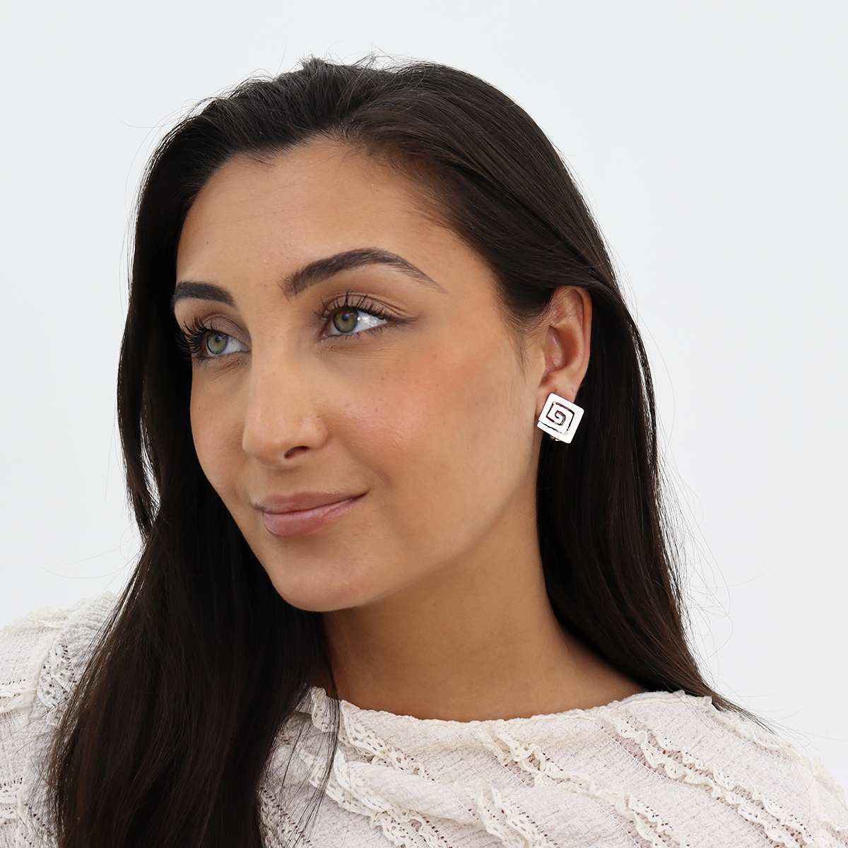 Square Spiral Clip-On Earrings