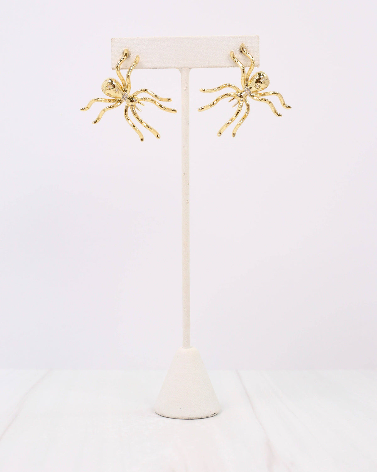 Gold Spooky Spider Earring