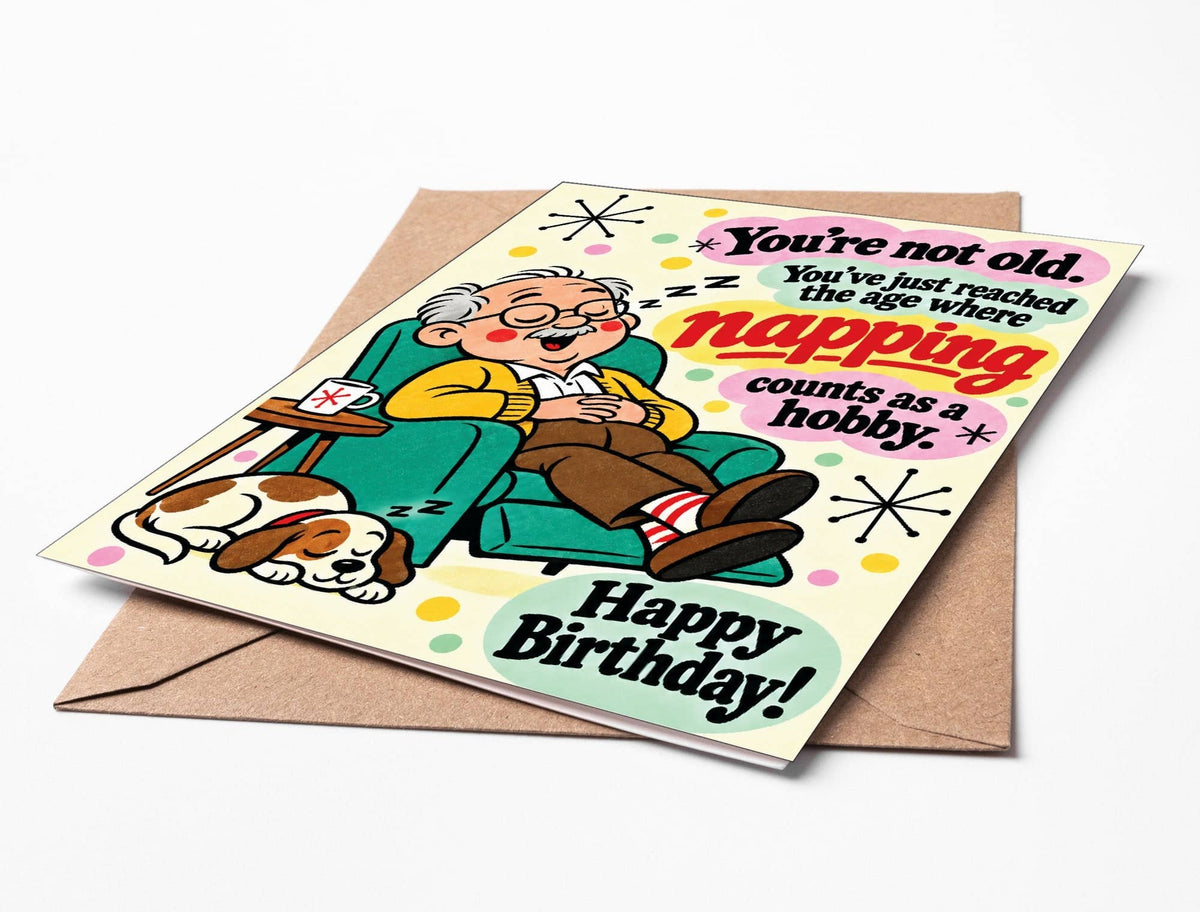 Napping Is a Hobby Birthday Card