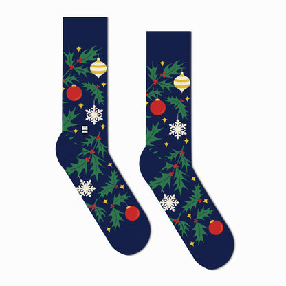 Bonfolk Holly Leaves Socks