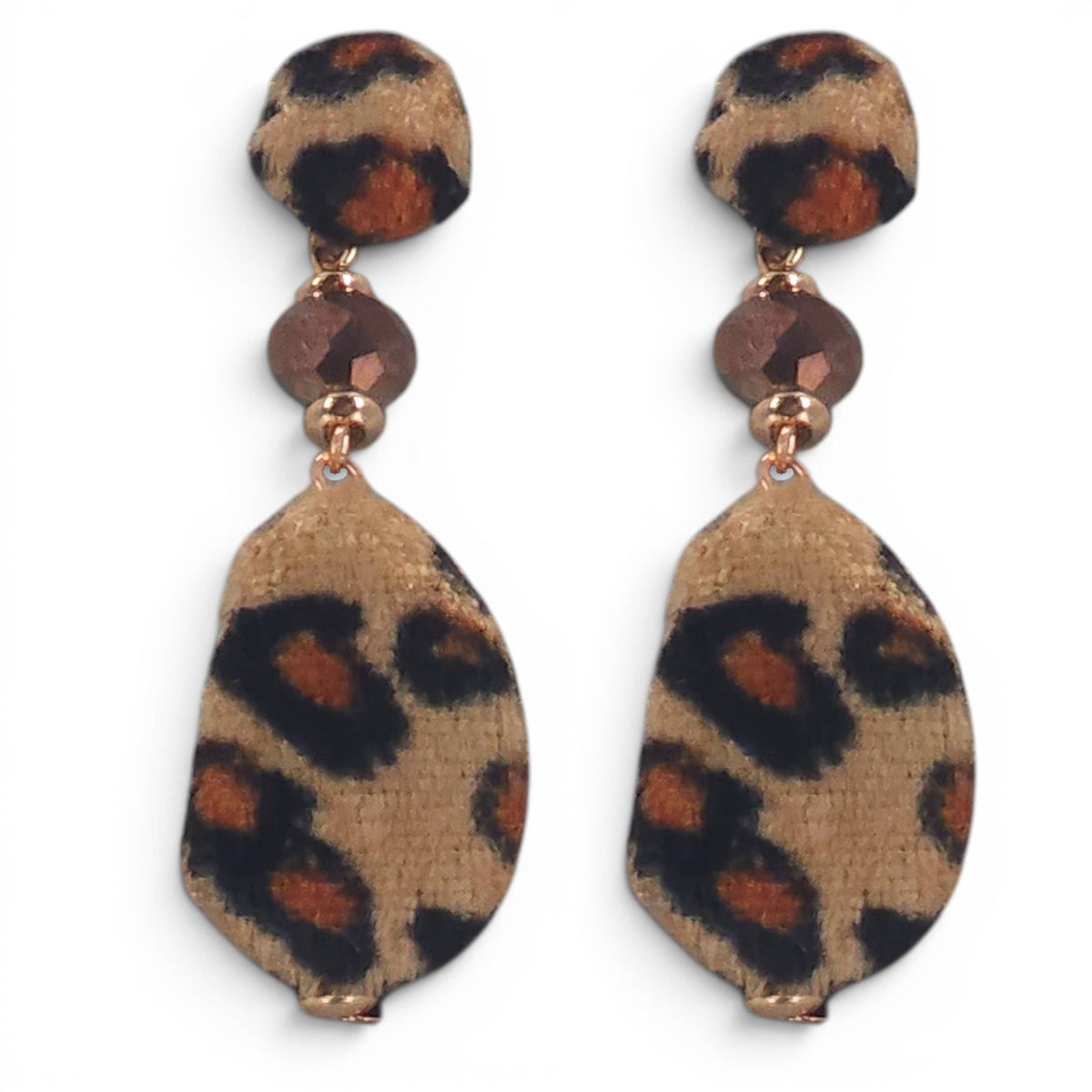 Animal Print Beaded Earrings